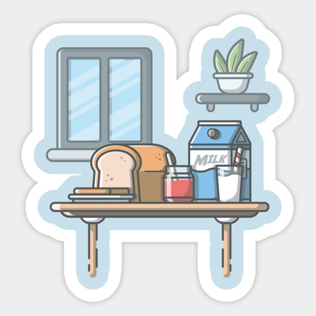 Breakfast time cartoon Sticker by Catalyst Labs